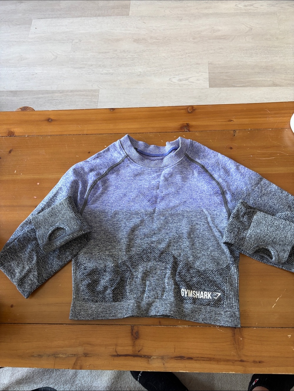 Gymshark Ombre Purple to Gray Crew Sweatshirt